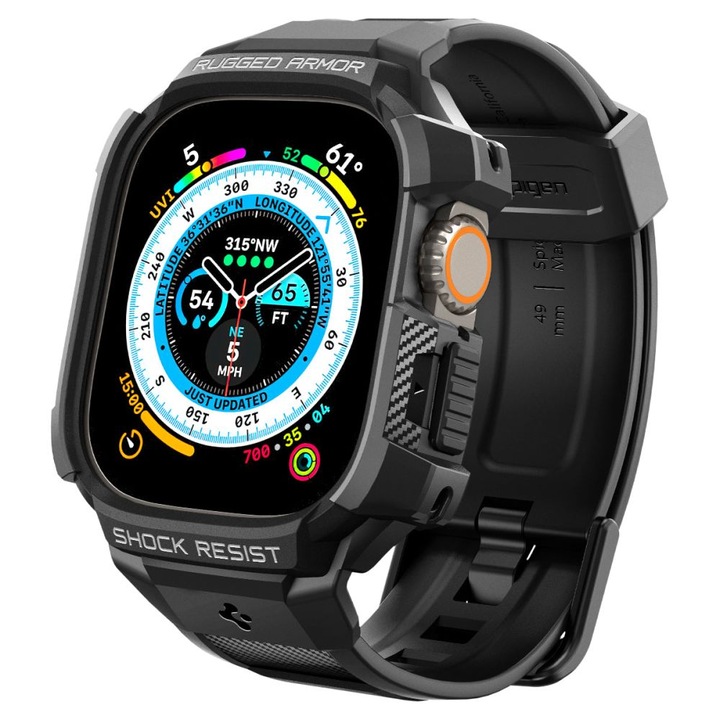 Felba Apple Watch Ultra okosóra szíj és tok, Rugged Armor Pro, F858, fekete