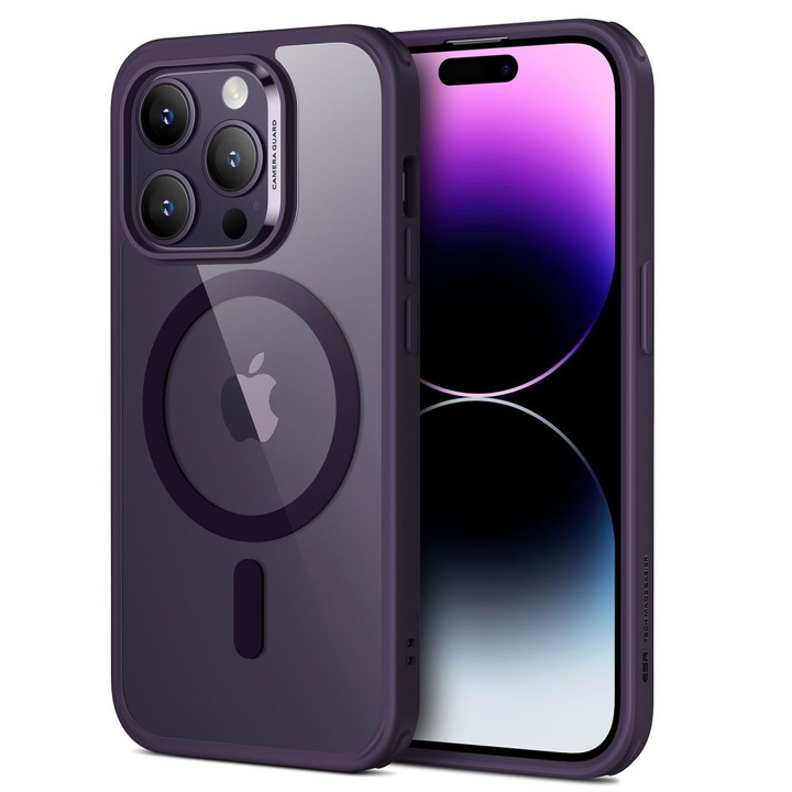 Калъф fixGuard Halolock MagSafe за Apple iPhone 14 Pro Max, Purple Clear