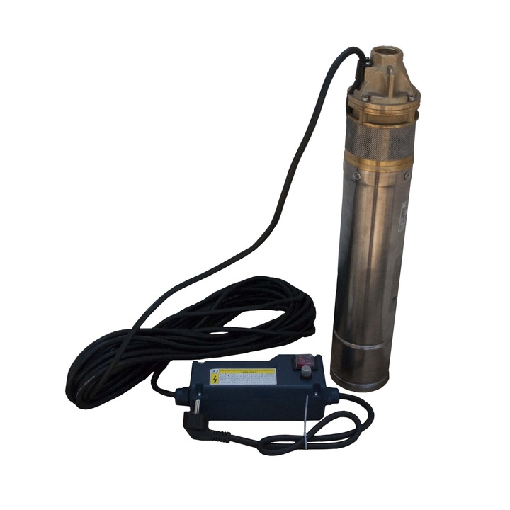 Pompa submersibila apa curata Omnigena OM0060, 750 W, 220 V, 45 l/min debit maxim, 60 m inaltime refulare, 30 m adancime absorbtie, 35°C temperatura maxima