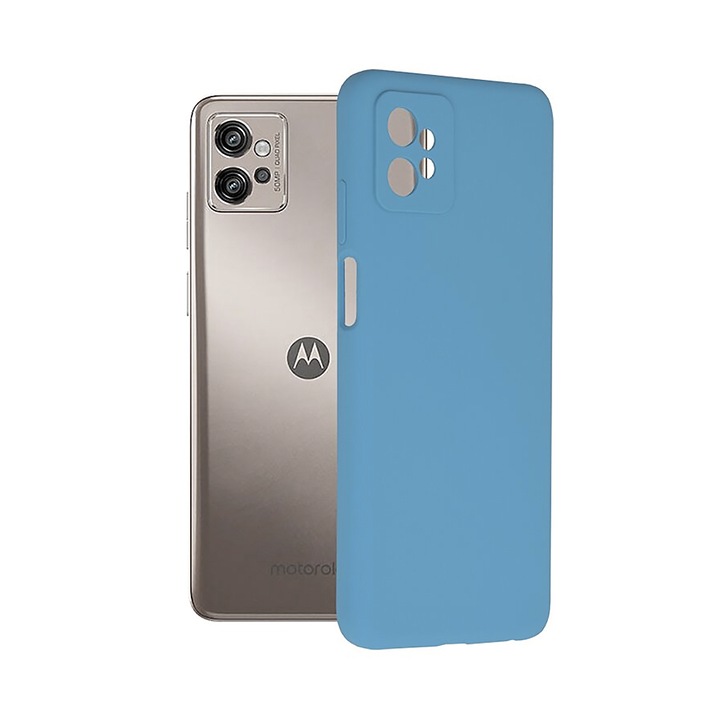 Силиконов TPU калъф с микрофибър за Motorola Moto G32, интериор микрофибър, Optim Ultra Protection, син