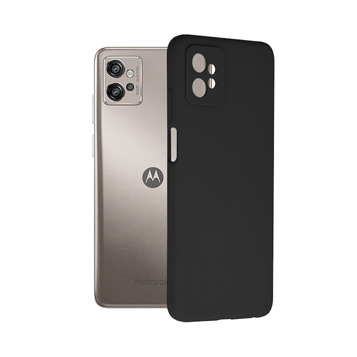Калъф Optim , За Motorola Moto G32, Силикон, Черен