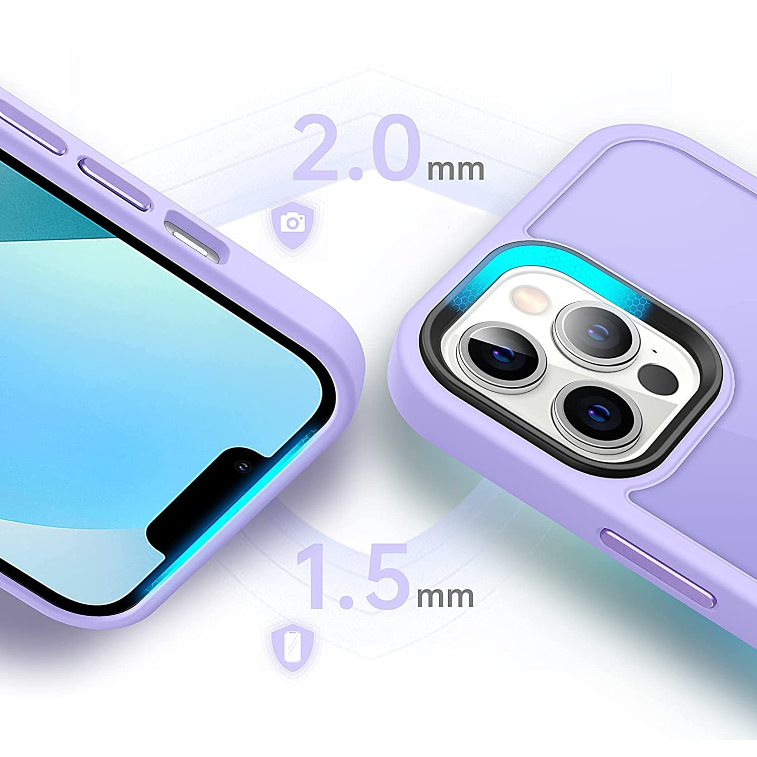 Husa pentru IPhone 12 / 12 PRO, MobileSmart, Hybrid ultra slim, carcasa spate Antisoc, Purple