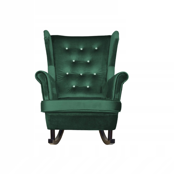 Fix skandináv Diana fotel bársony nappali, zöld, 104x84x92 cm