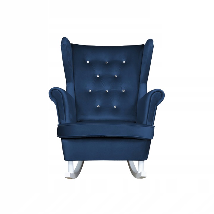 Fotoliu Fix Scandinav Diana Puf Din Velur Sufragerie, Albastru aquamarin, 104x84x92 cm