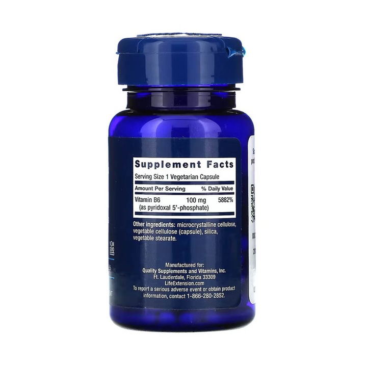 P-5-P (Pyridoxal 5 Phosphate) Витамин B6, 100 mg, Life Extension, 60 капсули