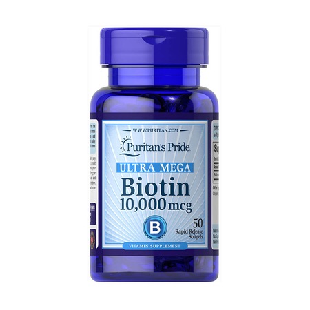 Биотин (Витамин B7), 10 000 mcg, Puritan's Pride, 50 меки капсули - eMAG.bg