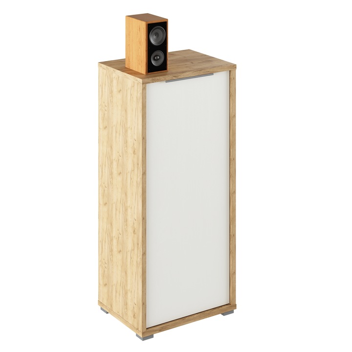 Мдф шкаф бял занаятчийски Rioma 50x38x112.2 см Цвят дъб