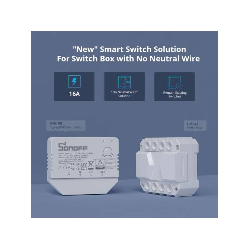 Смарт реле 16A, Mini R3 Wi-Fi с Ewelink дистанционно Sonoff - eMAG.bg