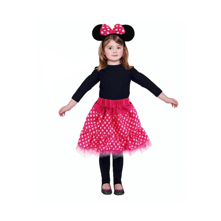 Costum minnie mouse roz pentru copii 3-6 ani
