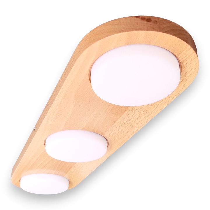 Plafoniera led OKIO 3x10W lemn natur