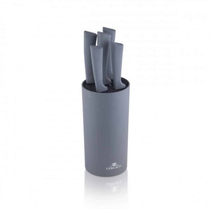 Set 5 cutite, Mondex, Otel inoxidabil, Gri