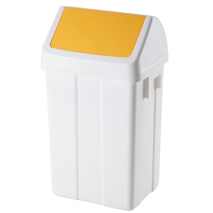 Cos de gunoi, Meva, Plastic, 25L, 330x260x520, Alb/Galben