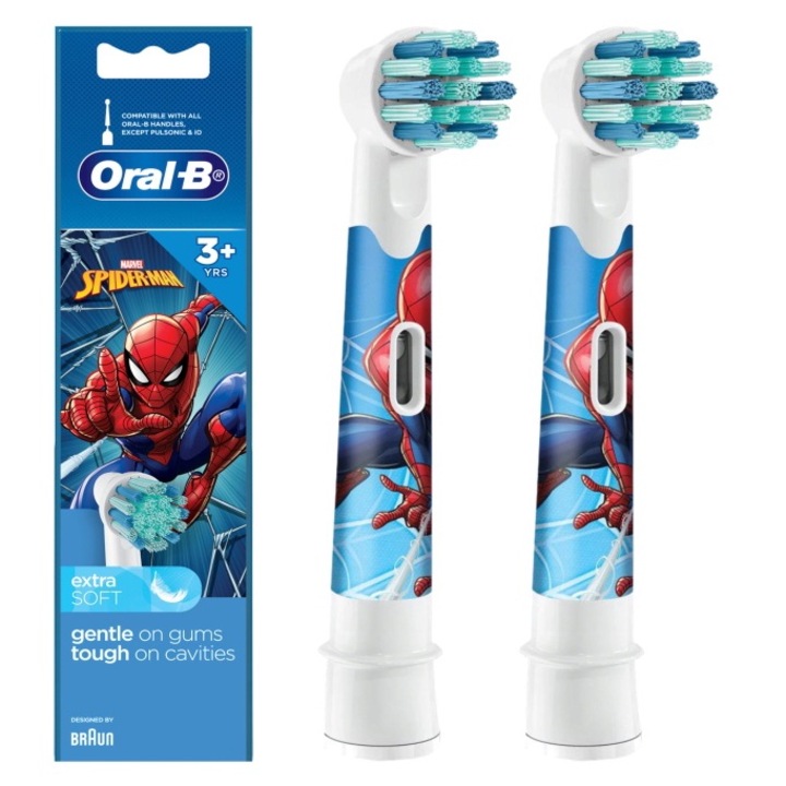 Rezerve periuta de dinti electrica Oral B, pentru copii, Spiderman, 2 buc