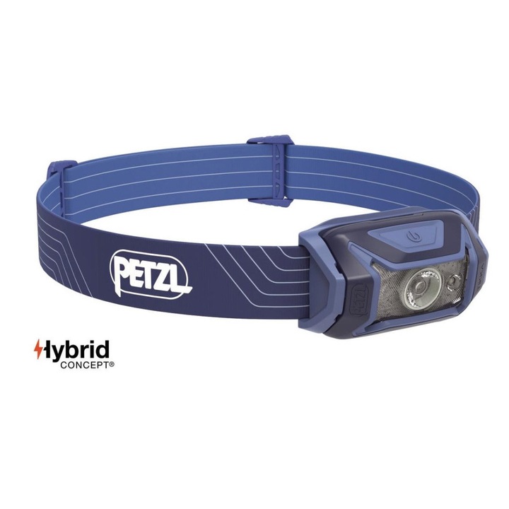 Челник Petzl, Захранван от батерия, 450 lm, Син