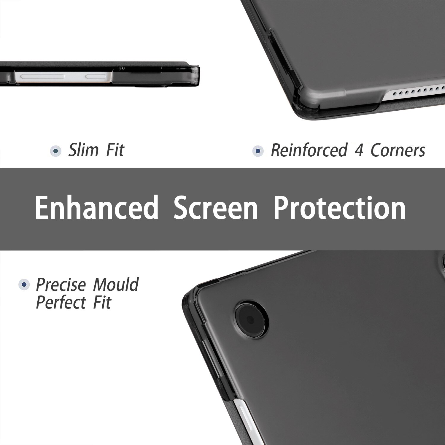 Husa protectie tableta, vienod, Compatibil cu Samsung Galaxy Tab A8, 10.5", Negru