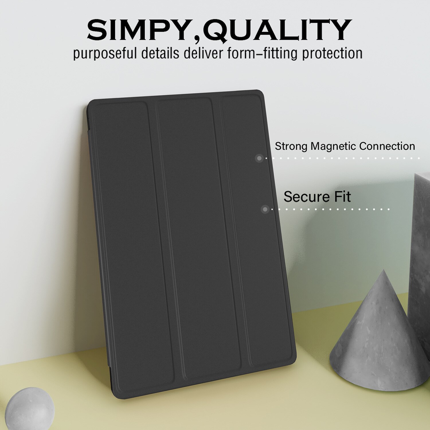 Husa protectie tableta, vienod, Compatibil cu Samsung Galaxy Tab A8, 10.5", Negru