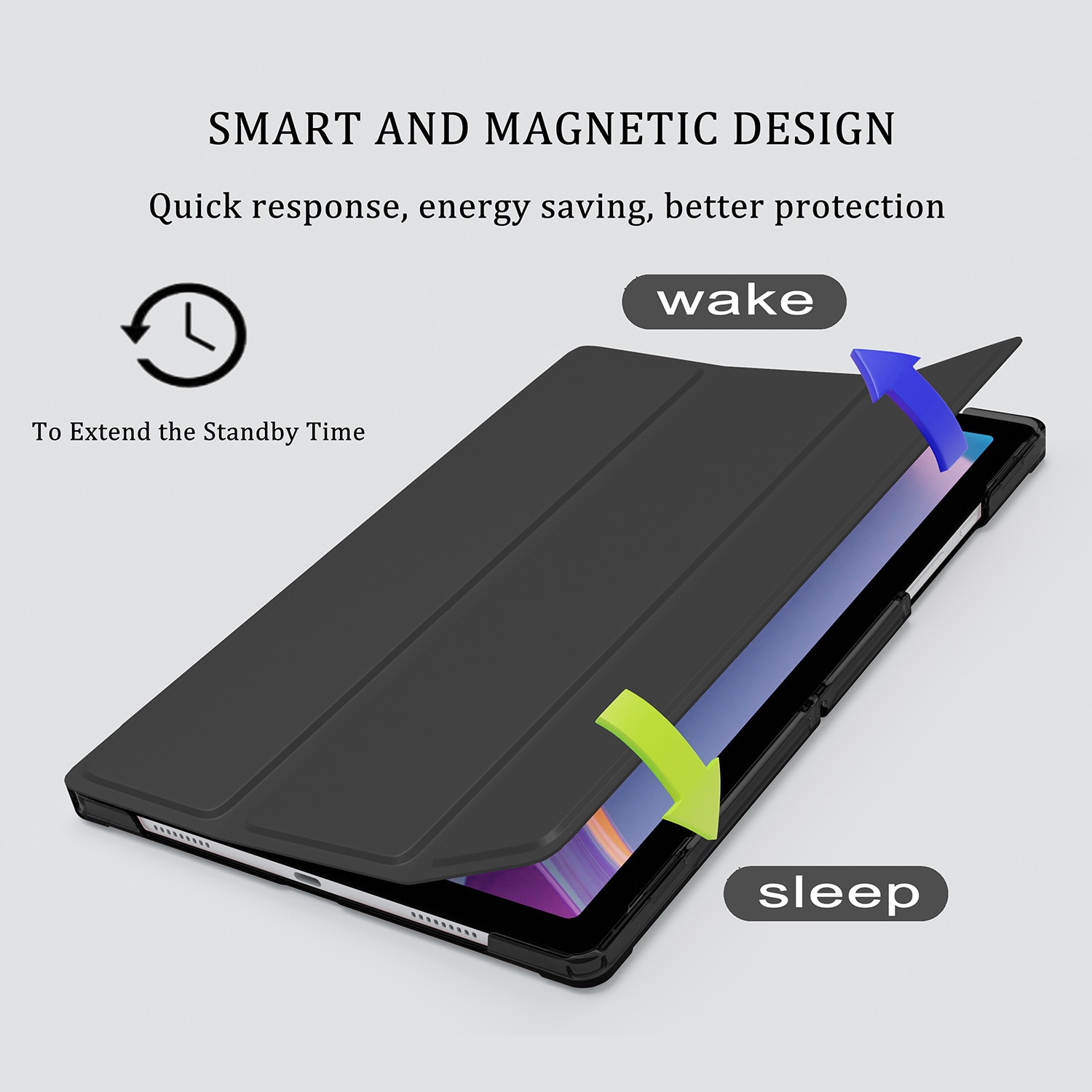 Husa protectie tableta, vienod, Compatibil cu Samsung Galaxy Tab A8, 10.5", Negru