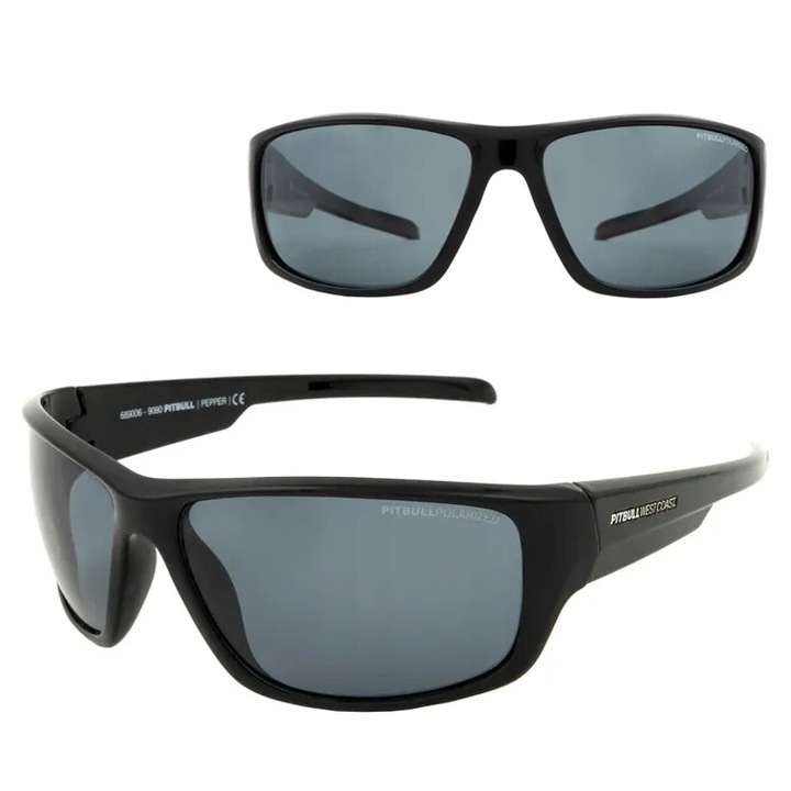 Ochelari de soare, Pit Bull West Coast, Policarbonat, Protectie UV 400, Negru