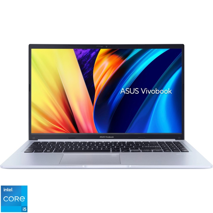 Лаптоп ASUS VivoBook 15 X1502ZA с процесор Intel® Core™ i5-1240P до 4,40 GHz, 15,6'', Full HD, IPS, 8GB, 512GB SSD, Intel® UHD Graphics, No OS, Icelight Silver