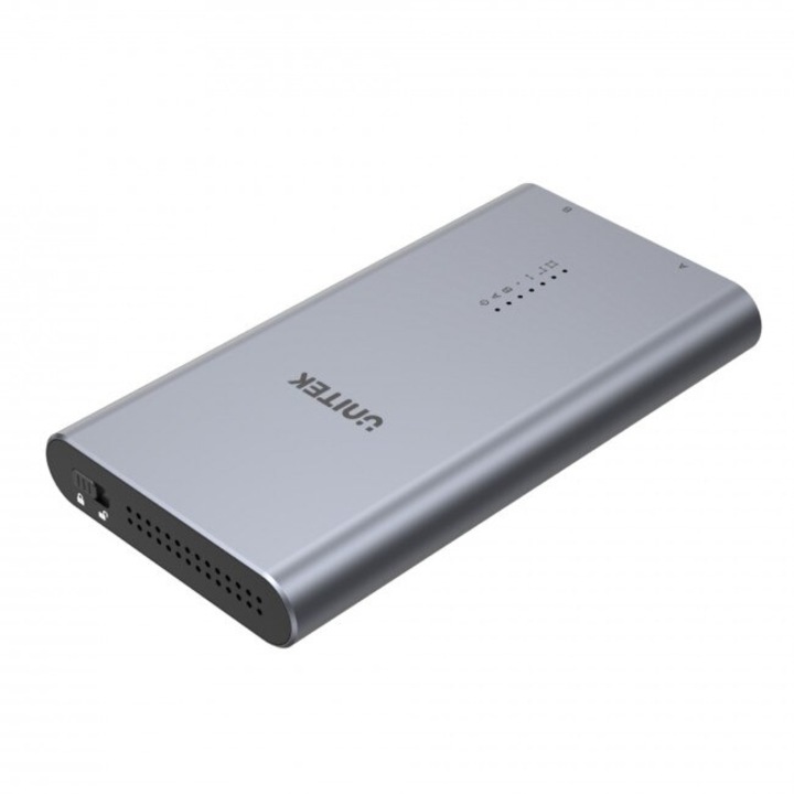 Carcasa rack pentru SSD, Unitek, USB, Gri