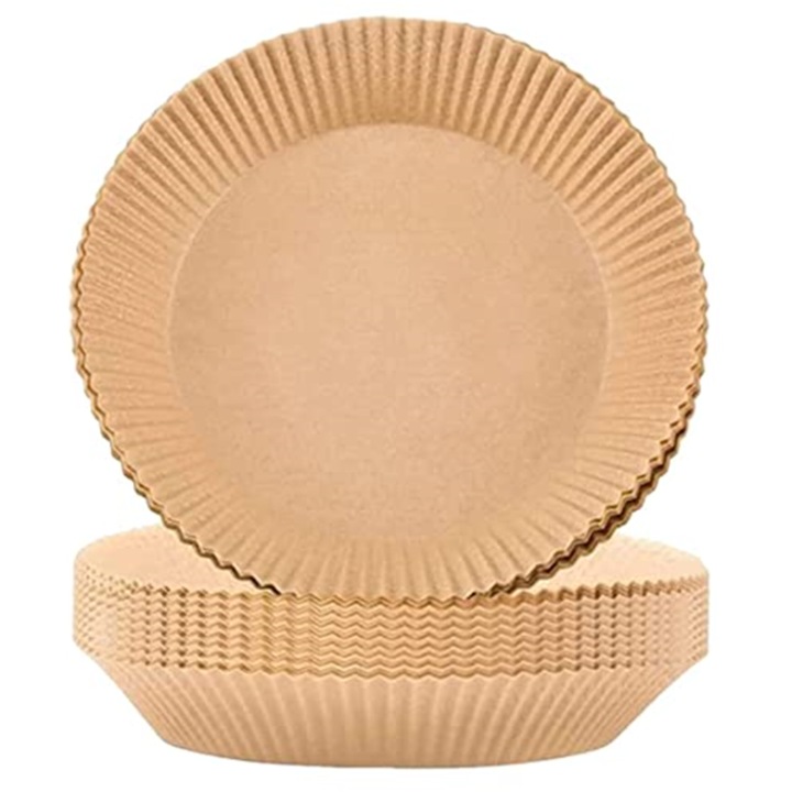 Комплект 100 хартии за печене за фритюрник, термоустойчиви, кафяви 7,9 инча