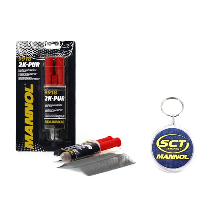 Set Adeziv Bicomponent 2K-Pur 30 Gr / 24 Ml cu Breloc Mannol