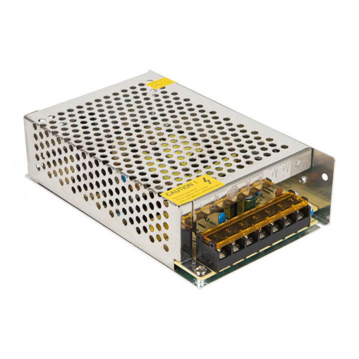 Индустриално импулсно захранване, Blow, Metal, 12 V, 60 W, 5 A, Сиво/Жълто