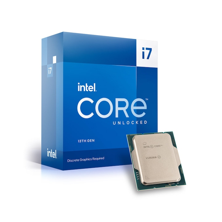 Процесор Intel Raptor Lake i7-13700F 8P+8E Cores 2.10 GHz (Up to 5.2GHz) 30MB, 65W, LGA1700, BOX, No Graphics