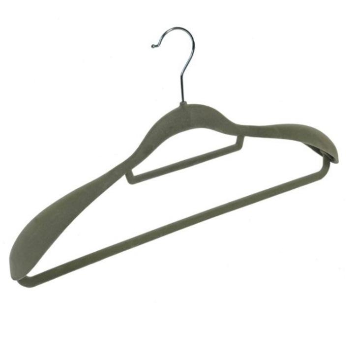 Set 4 umerase catifelate, gri, 46 x 24 cm