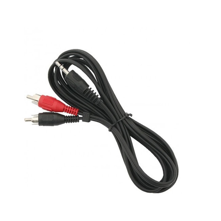 Аудио кабел, Blow, Mini Jack 3.5 към 2 x RCA, 7.5 m, черен
