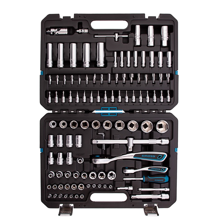 Set instrumente, 109 piese, 120 dinti, CrV, 1/4", 1/2", Gross