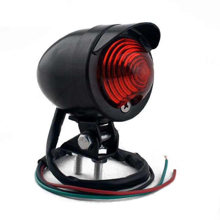 Stop Spate Moto Cafe Racer, Bobber, Chopper Custom, Negru Metalic