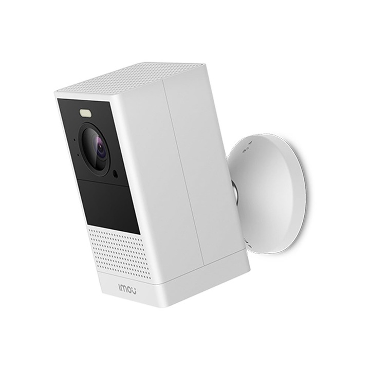 Camera de supraveghere pentru exterior WiFi IMOU Cell 2 IPC-B46LP, 4MP, PIR, card MicroSD 32GB, microfon si difuzor, alb