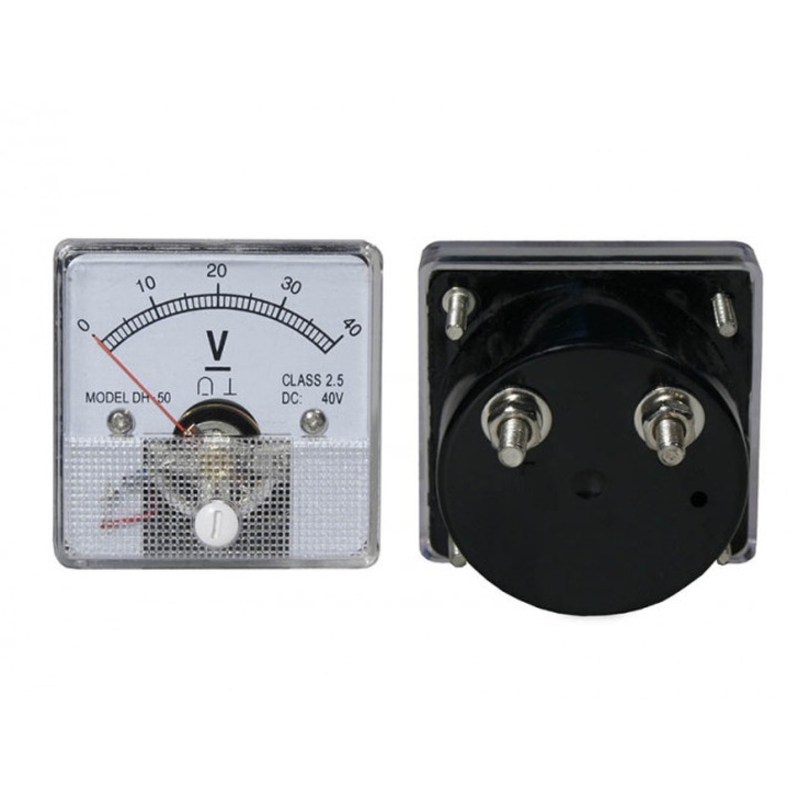 Voltmetru analogic, Blow, 40 V, Alb/Negru