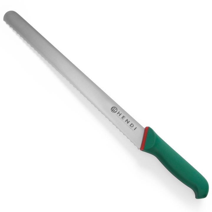 Cutit pentru paine, Hendi, Inox, 415mm, Verde