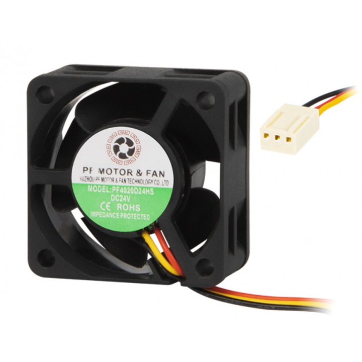 Blow PC ventilátor, fúvó, 40 x 40 x 20 mm, 24 V, fekete