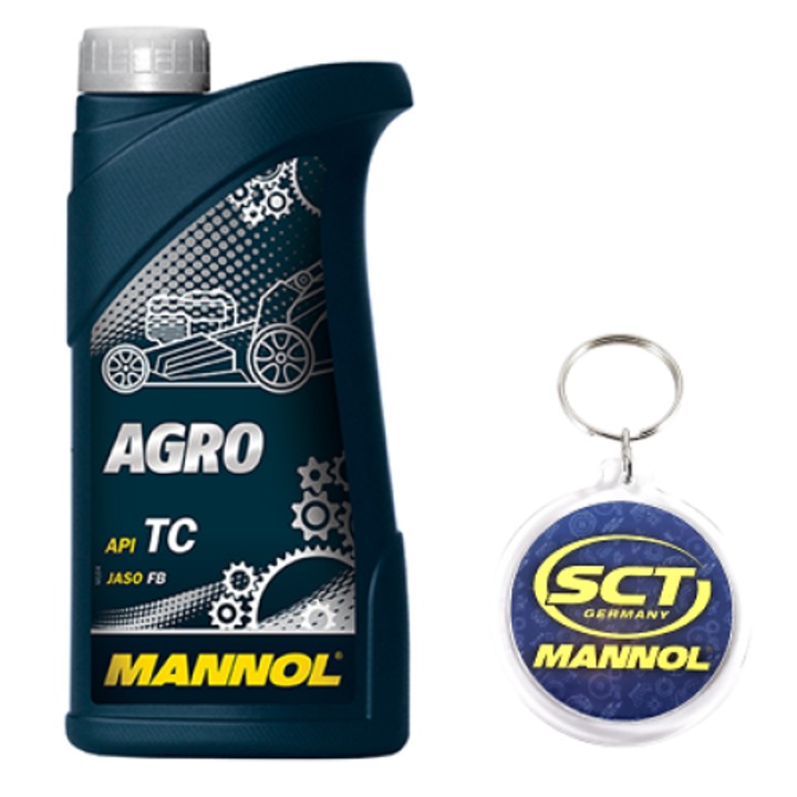 Set Ulei Auto Mannol Agro 2-Takt- 1L cu Breloc Mannol