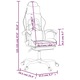 Scaun gaming pivotant/suport picioare vidaXL, 57,5 x 59,5 x (121-131) cm, negru/rosu vin, piele eco