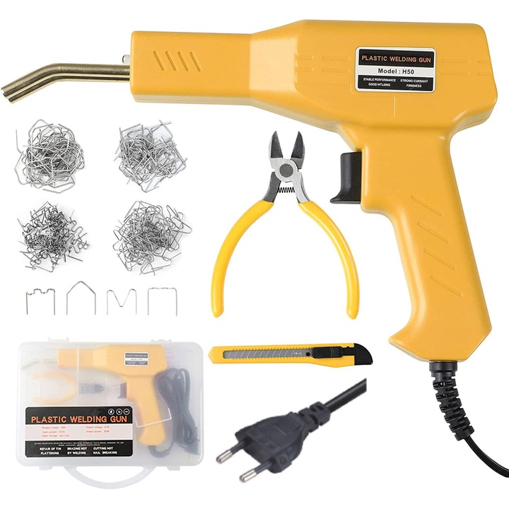 Set pentru lipit/sudat plastic, TopGearWorld, Galben