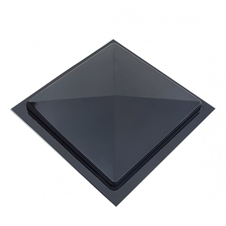 Matrita capace stalpi gard, plastic ABS, negru, 45x45cm