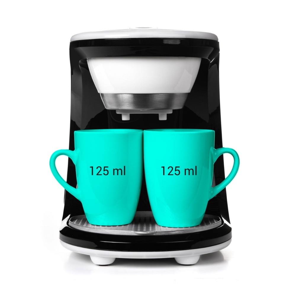 Aparat de cafea First Austria FA-5453-2, 450W, Doua cesti, Filtru detasabil, Alb