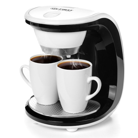 Aparat de cafea First Austria FA-5453-2, 450W, Doua cesti, Filtru detasabil, Alb