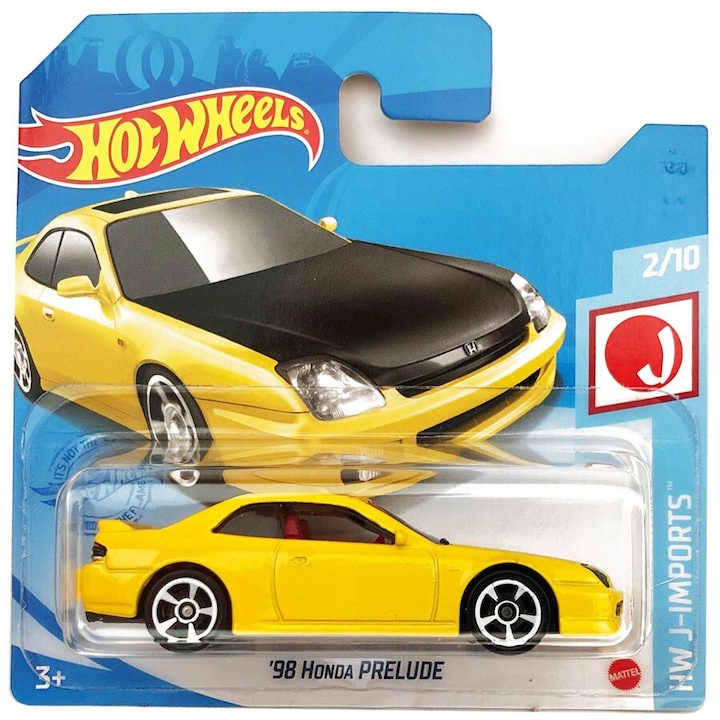 Hot Wheels Honda Prelude 1998 - Coche A Escala 1:64 Color Rojo, Coleccionable Y Portátil