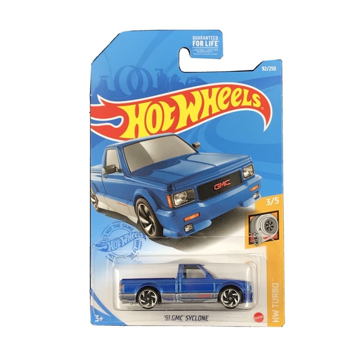 Masinuta Metalica Hot Wheels, 1991 GMC' Syclone, Albastru, 1:64