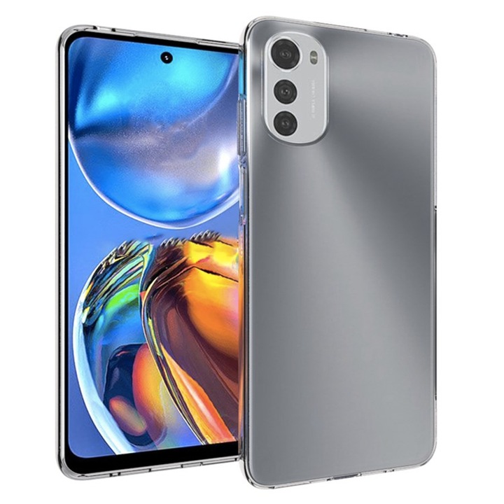 Силиконов калъф 1,5 mm, съвместим с Motorola Moto E32 / E32s, Crystal Clear, Slim Fit, Ultra Protection Technology, Transparent