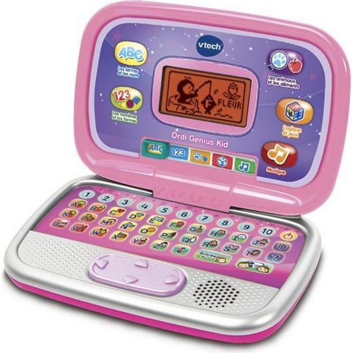 Интерактивна образователна играчка лаптоп Vtech Ordi Genius Kid Pink