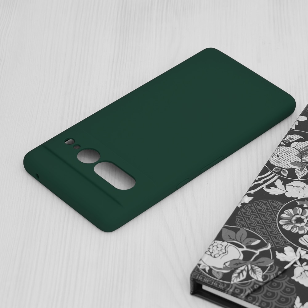 Husa compatibila cu Google Pixel 7, material silicon, Green