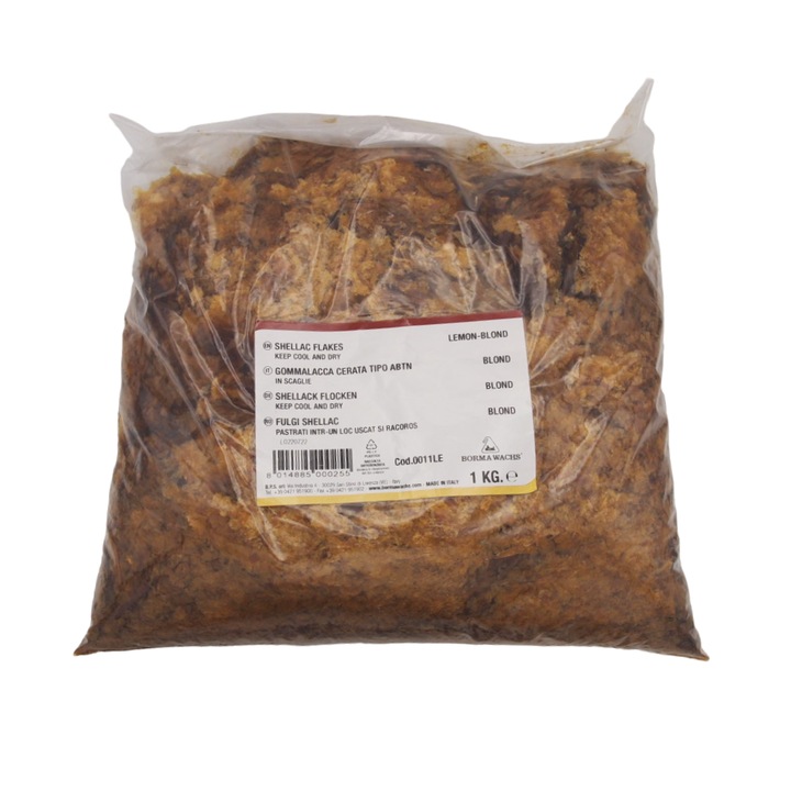 Fulgi de shellac, Borma Wachs, Schellac Flakes, 1 kg, culoare blond