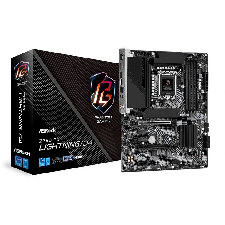 Asrock Z790 Phantom Gaming Lightning D4 desktop alaplap ATX (90-MXBJM0-A0UAYZ)