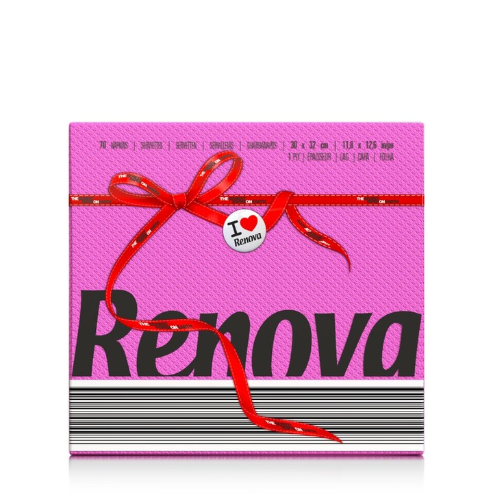 Салфетки за маса 30х32 см, 70 салфетки/комплект, цвят Фуксия